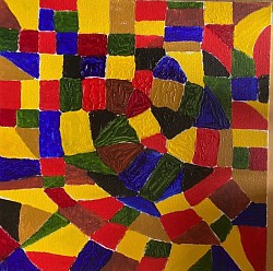 Patchwork 2 oil 20 x 20cm on canvas board £40